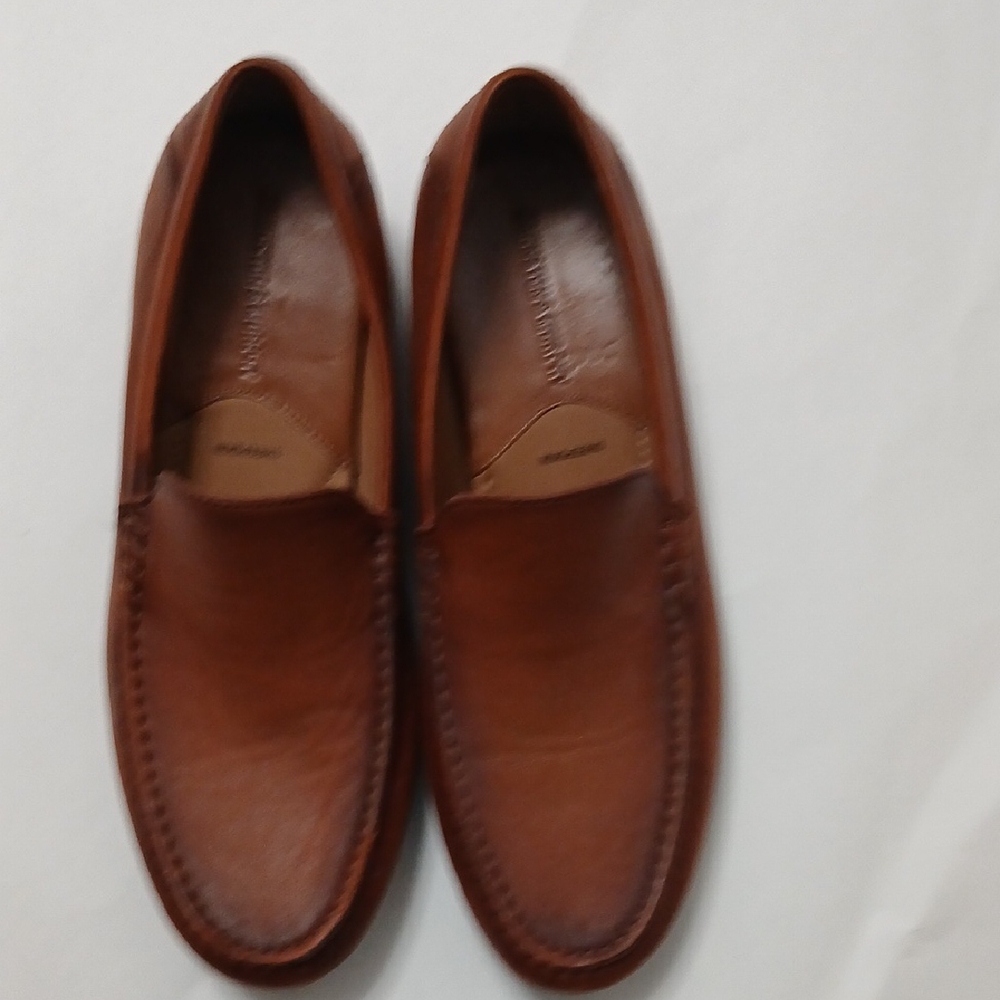 JOHNSTON MURPHY Brown Leather Men's Loafers.(SHEEPSKIN) NEW